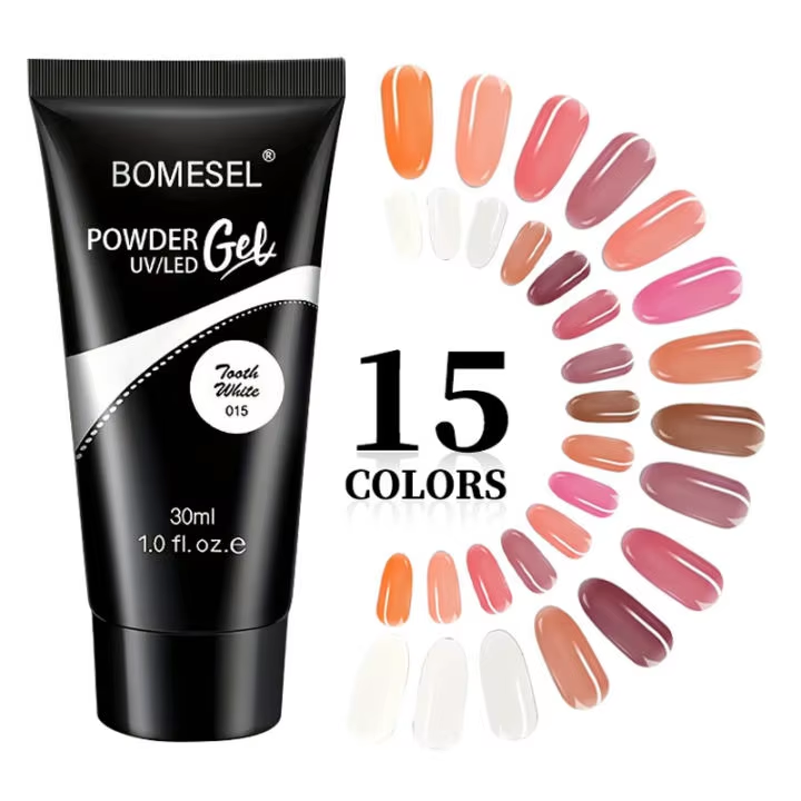 Solid Colors UV Poly Gel Nail Extension Poly Acrylic Gel Custom Private Label Wholesale Nail Supplies LED Lamp Source