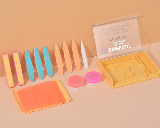 Infant-Safe Manicure Care & Treatments Kit Nail Art & Waxing Polishing Set with Polishing Paste Powder Packed in Box for Infants