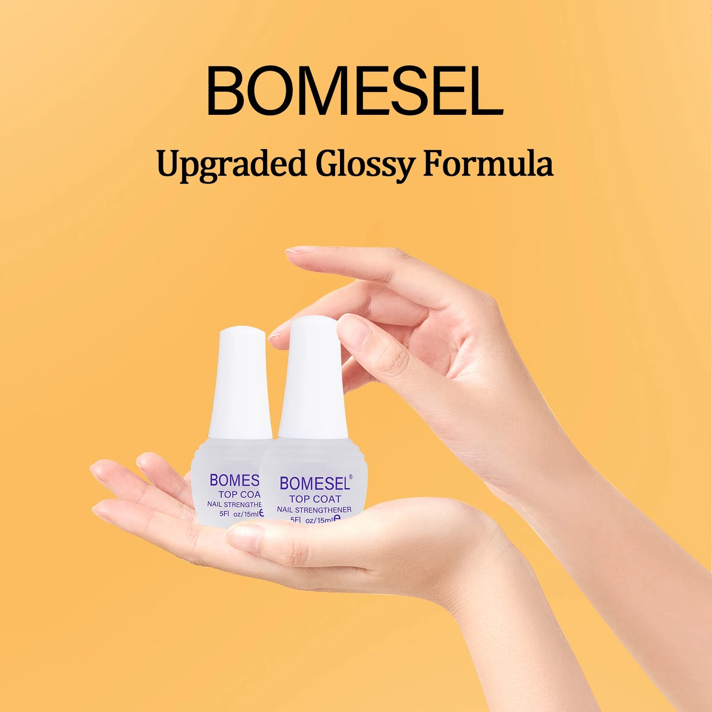 Custom Super Shiny Nail Coat Top Gel Lasting Clear UV LED Tempered Topcoat with High Shine Non-Wipe Nail Gel Top Coat