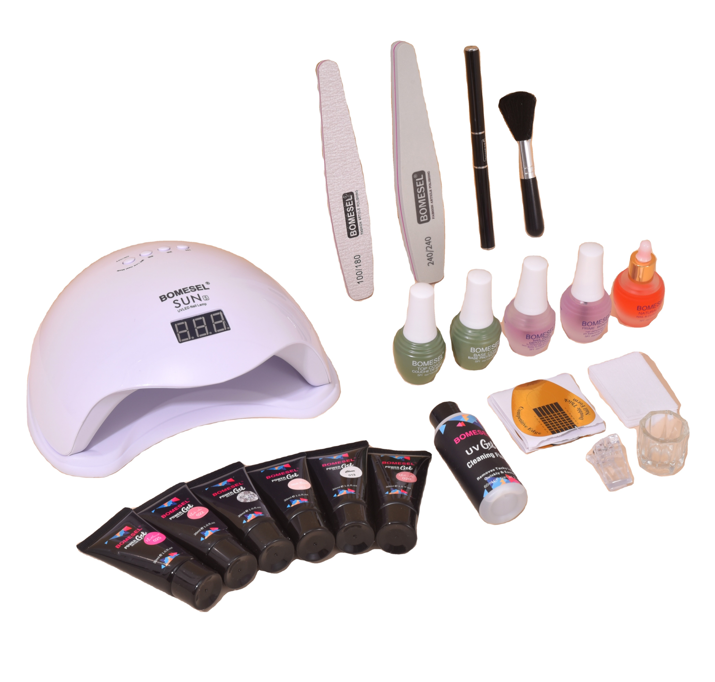 Set of 30ml Manicure Phototherapy UV Gel with Diamond Stick-Ons Fast Extension without Paper Tray Crystal Gel Extension Set