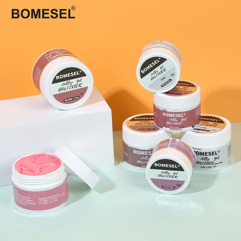 2024 OEM Self-Leveling UV Gel Nail Extension Builder Private Label Hard Jelly Gel Construction for DIY LED Lamp Source Bottle