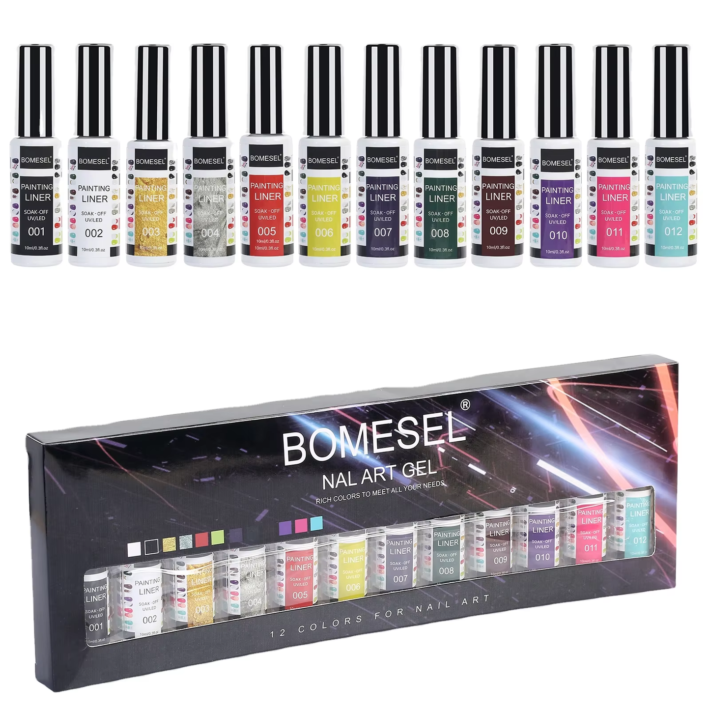 Gel Polish Cosplay Theme Kit 10pcs Long Wear Base Coat and Top Coat LED Lamp Source for DIY Discount Price