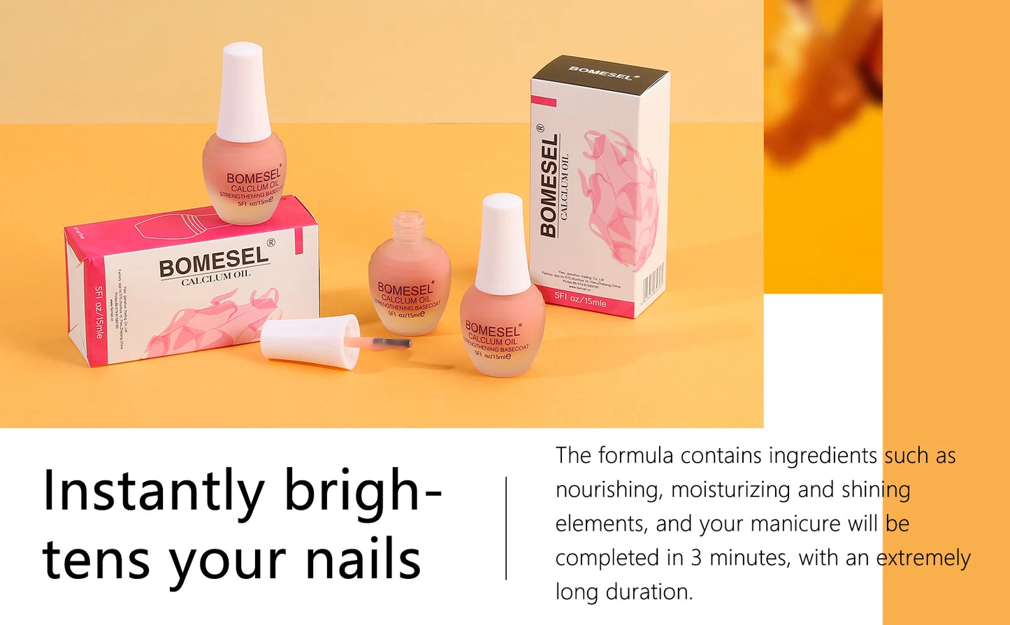 Organic Natural Vegan Nail Oil with Custom Logo Transparent Travel Size Pink Flower Custom Cuticle Oil with Bottle