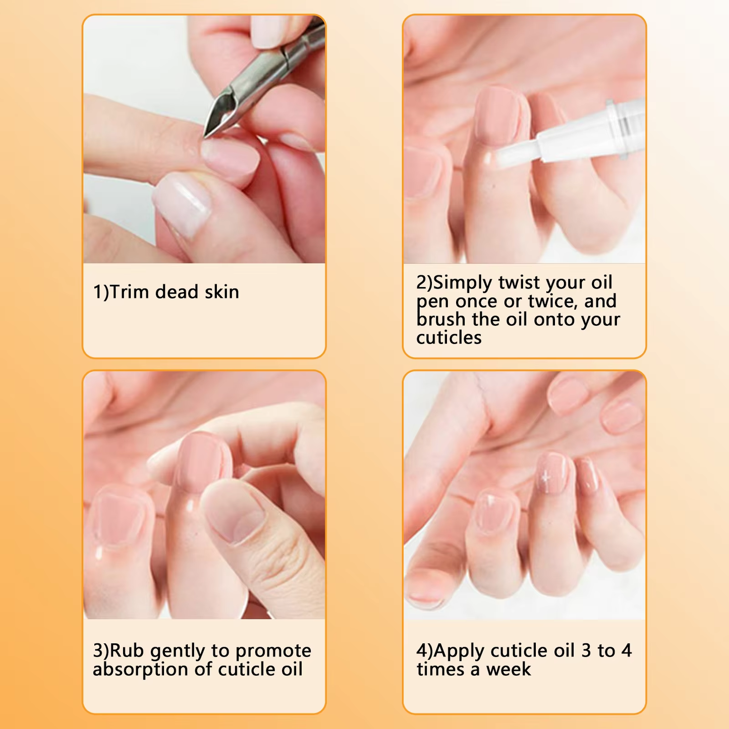 Hot Selling Factory Price Nail Edge Cuticle Oil Pen with Brush for Effective Finger Skin Care