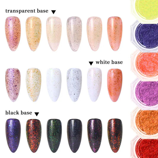 5ML UV Chameleon Flake Gel Color Changing Glitter Chrome Polish for Nail Art LED Curing DIY French Soak-Off Varnish Sparkle