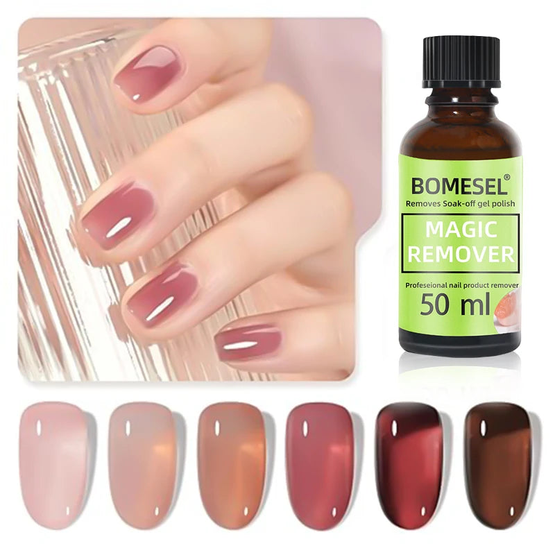 Professional 50ml Magic UV Gel Polish Remover Easy Apply and Soak-Off Nail Product for Wholesale Liquid Nail Supplies