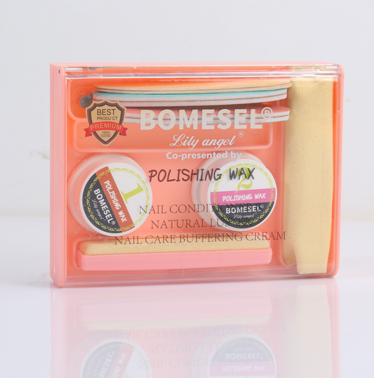 Lily Angel Manicure Kit Infant-Safe Nail Art Waxing Polishing Set with Grinding Buffing Cream Buffer Box Packed