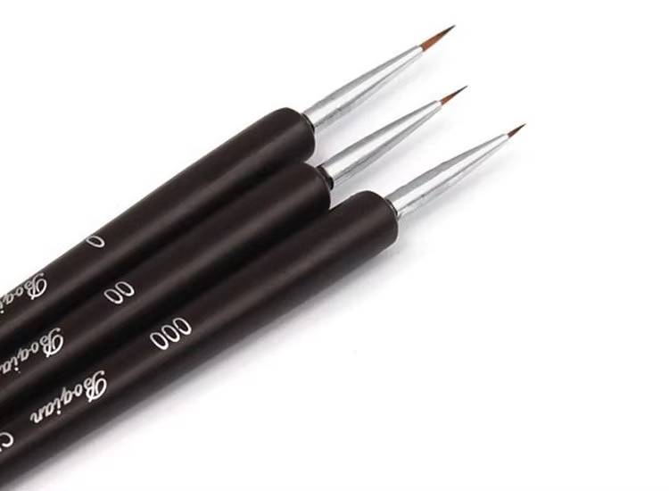 3pcs Dotting Drawing UV Gel Liner Polish Nail Art Pen Tool Nylon Brush Material