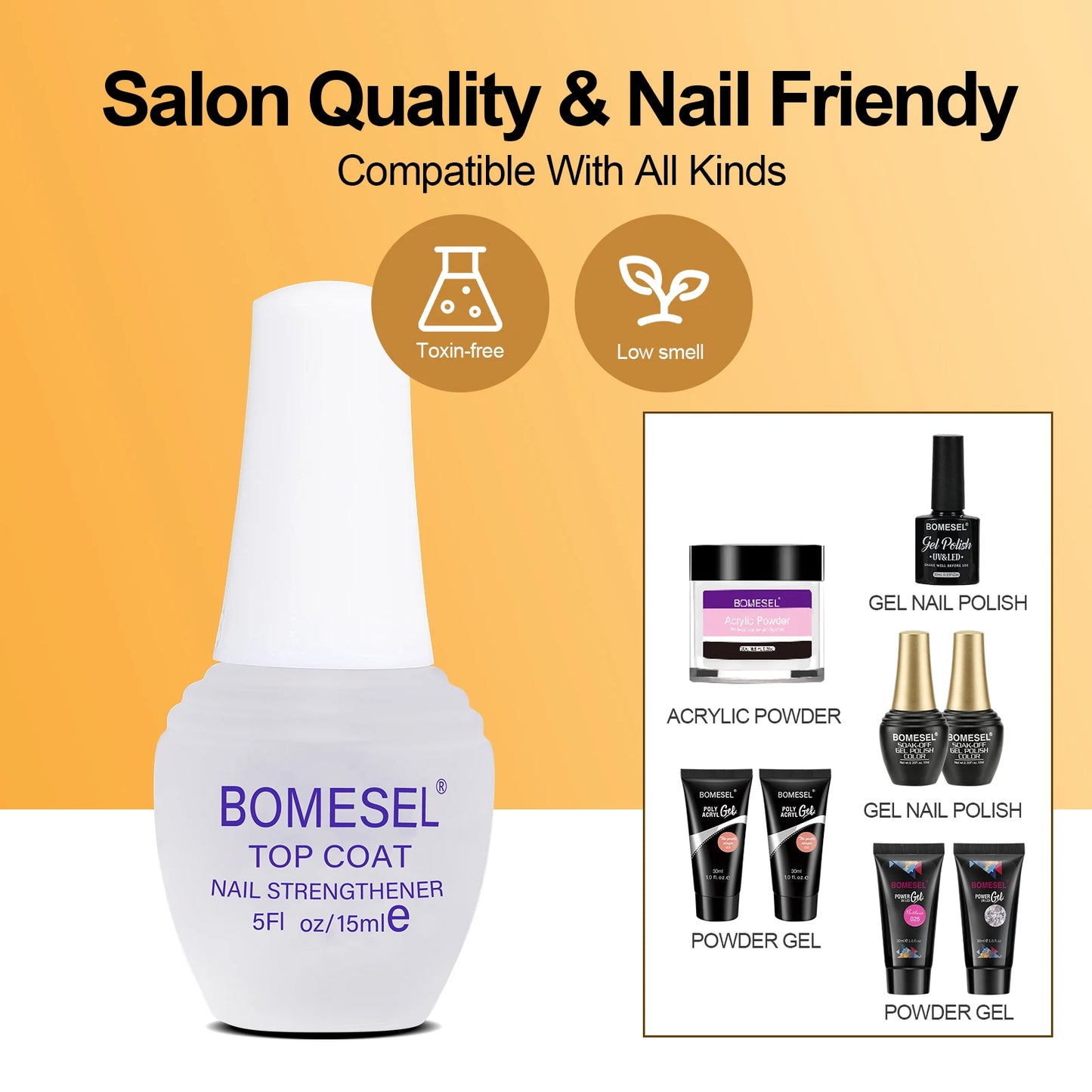 Custom Super Shiny Nail Coat Top Gel Lasting Clear UV LED Tempered Topcoat with High Shine Non-Wipe Nail Gel Top Coat