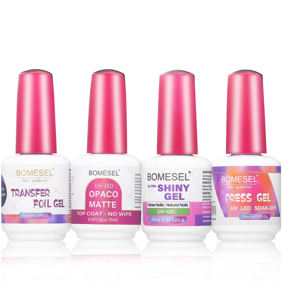 BOMESEL Professional DIY UV Gel Nail Polish 15ml LED Source French Style OED Function Sustainable Resin Free Top Model Wholesale