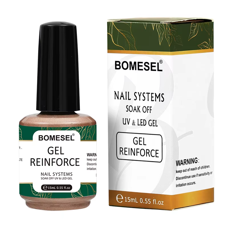 High Gloss 15ml Gel for Nail Art Reinforces Natural Nail Strength Long-lasting Base & Top Coat with Smooth Texture