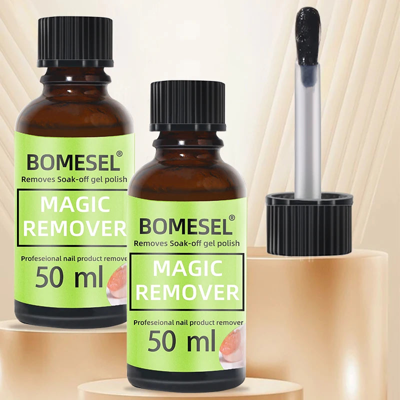 Professional 50ml Magic UV Gel Polish Remover Easy Apply and Soak-Off Nail Product for Wholesale Liquid Nail Supplies