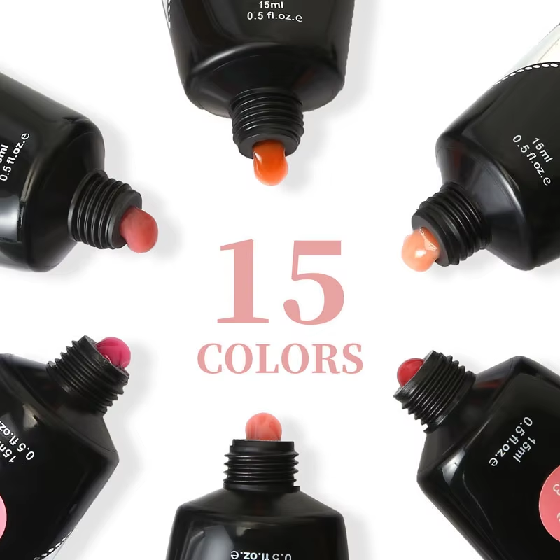 Professional 15ml Nail Art Extension Glue Set Crystal Poly Gel UV Nail Extensions Long Lasting Logo Free Nail Beauty