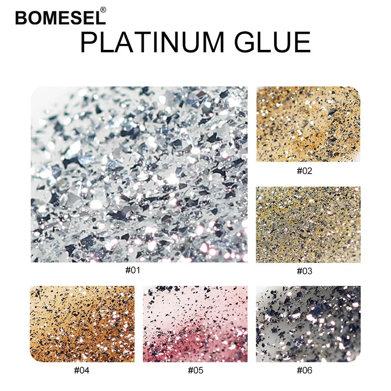 Sample Free High-Shinny Platinum Gel Polish UV Shinning Glitter Nail Lacquer LED Lamp Source DIY OEM/ODM Nail Manufacturer