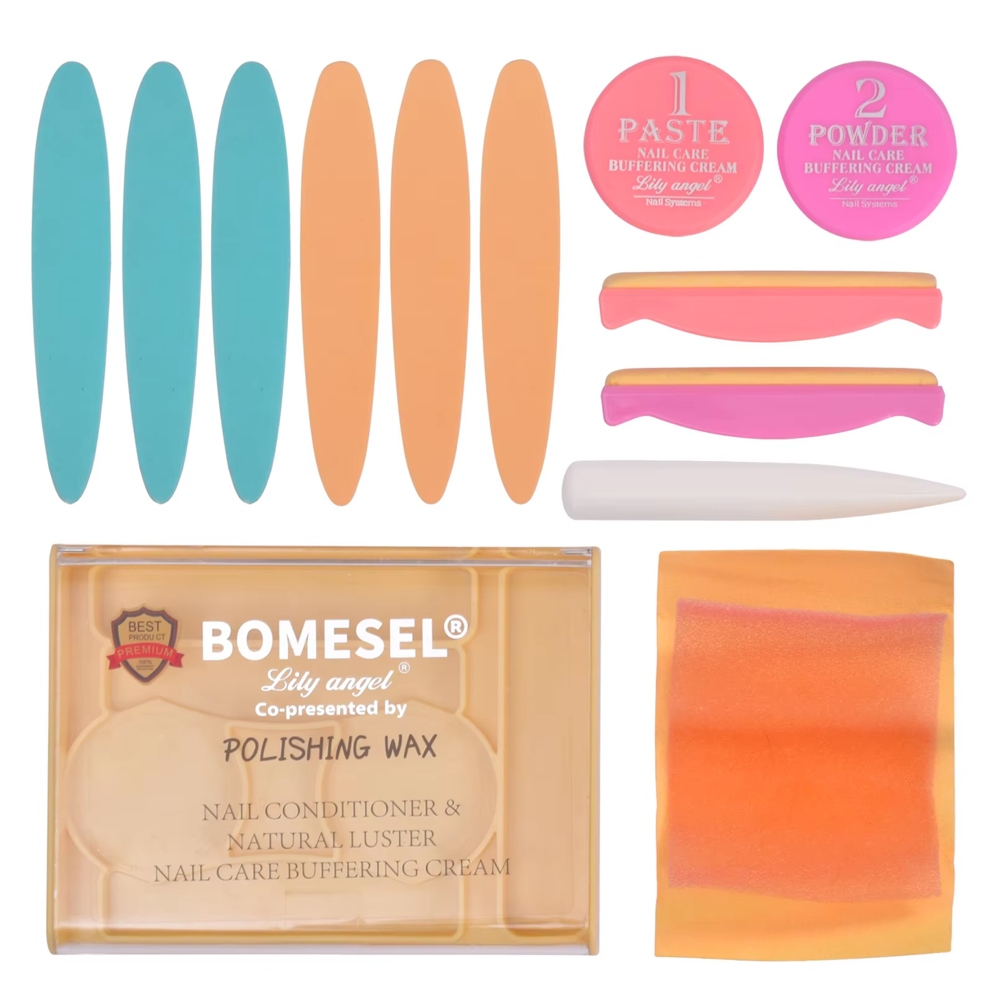 2024 New Nail Art Waxing Polishing Set Manicure Care Kit with Conditioner Paste & Powder for Infants in Box Packaging