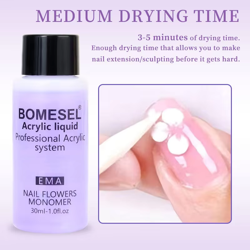 Professional 30ml Fast-Setting Acrylic Liquid Monomer for Nail Extensions High Quality EMA Acrylic Portable with New Design