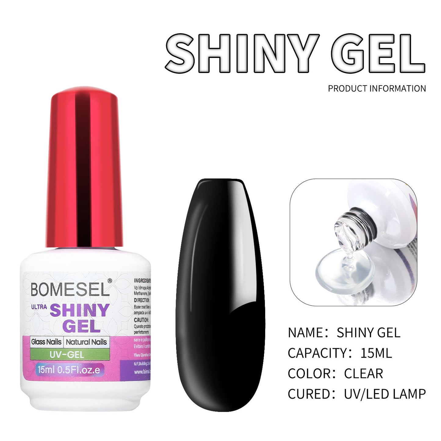 15ml Gel Nail Art Supplies Professional Long Lasting Shiny Function of Gel for Nail Salon
